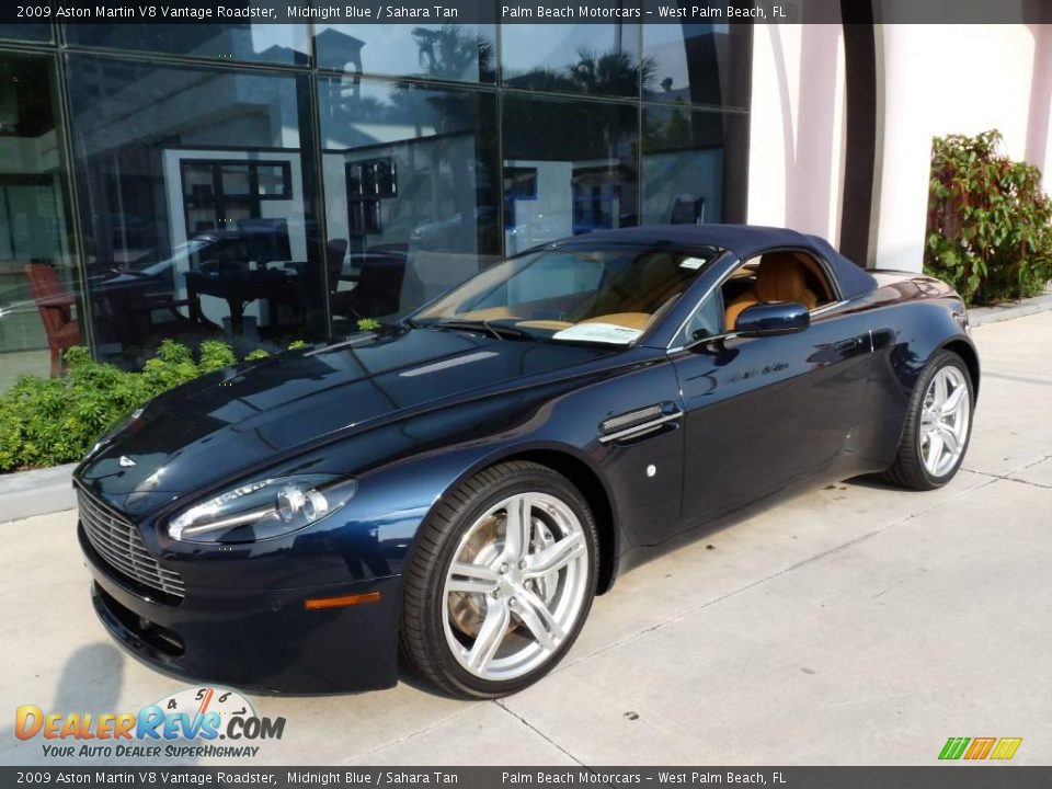2009 Aston Martin V8 Vantage Roadster Midnight Blue / Sahara Tan Photo #1