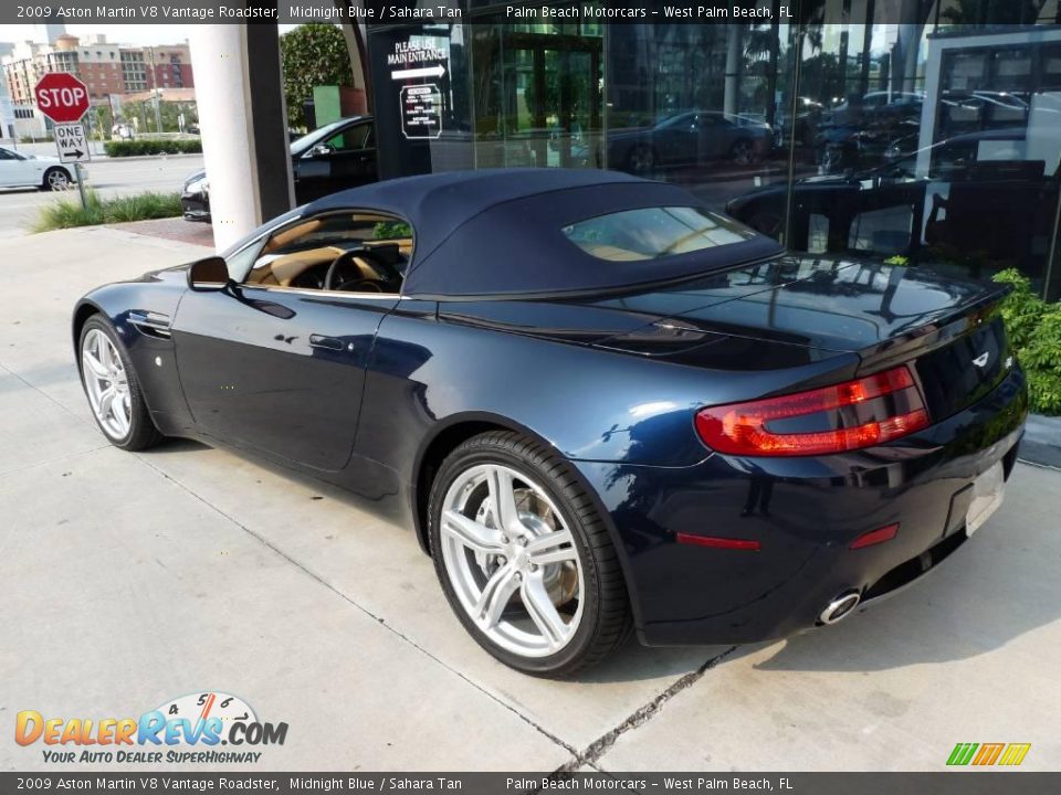 2009 Aston Martin V8 Vantage Roadster Midnight Blue / Sahara Tan Photo #4