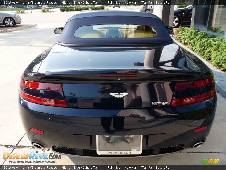 2009 Aston Martin V8 Vantage Roadster Midnight Blue / Sahara Tan Photo #5