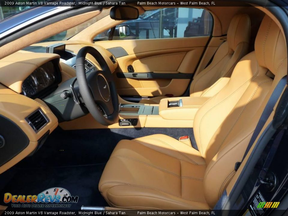 2009 Aston Martin V8 Vantage Roadster Midnight Blue / Sahara Tan Photo #9