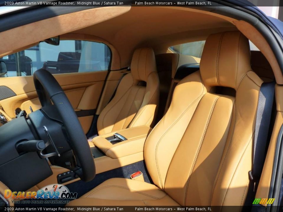 2009 Aston Martin V8 Vantage Roadster Midnight Blue / Sahara Tan Photo #10