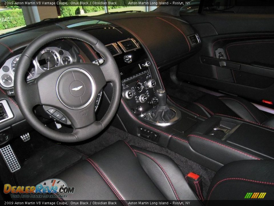 2009 Aston Martin V8 Vantage Coupe Onyx Black / Obsidian Black Photo #7