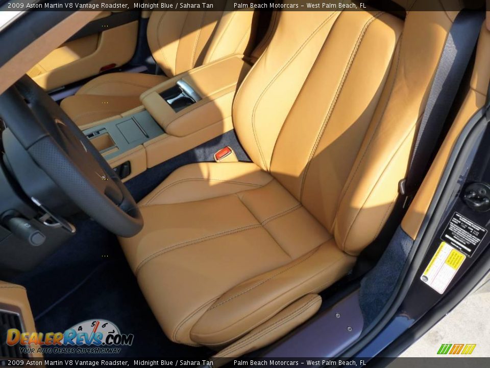 2009 Aston Martin V8 Vantage Roadster Midnight Blue / Sahara Tan Photo #11