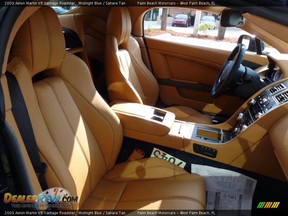 2009 Aston Martin V8 Vantage Roadster Midnight Blue / Sahara Tan Photo #13