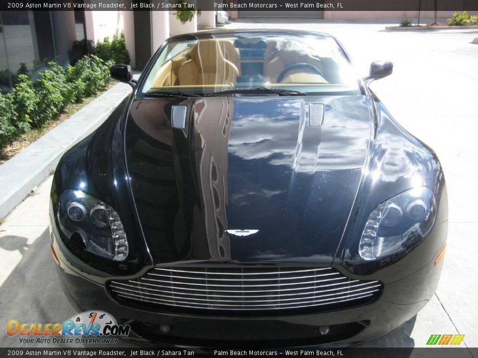 2009 Aston Martin V8 Vantage Roadster Jet Black / Sahara Tan Photo #3