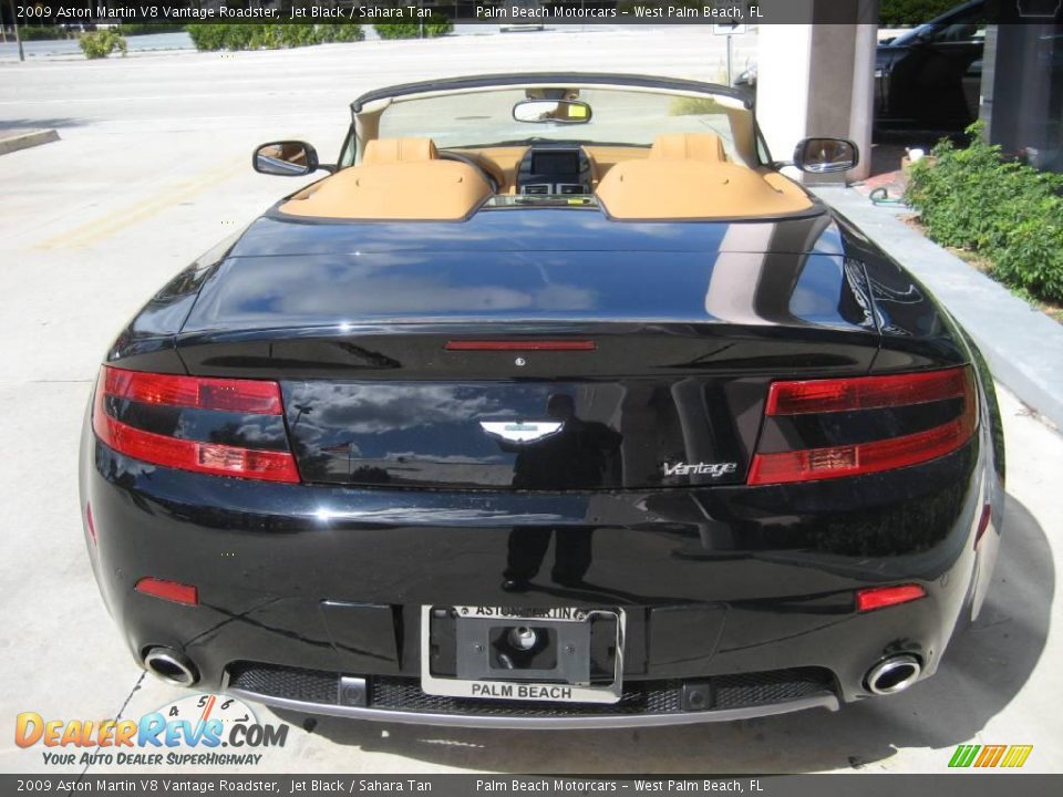 2009 Aston Martin V8 Vantage Roadster Jet Black / Sahara Tan Photo #6