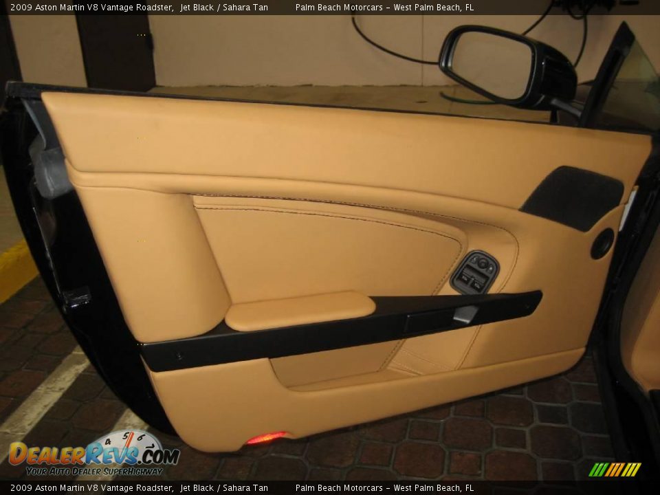 2009 Aston Martin V8 Vantage Roadster Jet Black / Sahara Tan Photo #14