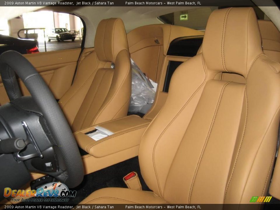 2009 Aston Martin V8 Vantage Roadster Jet Black / Sahara Tan Photo #16