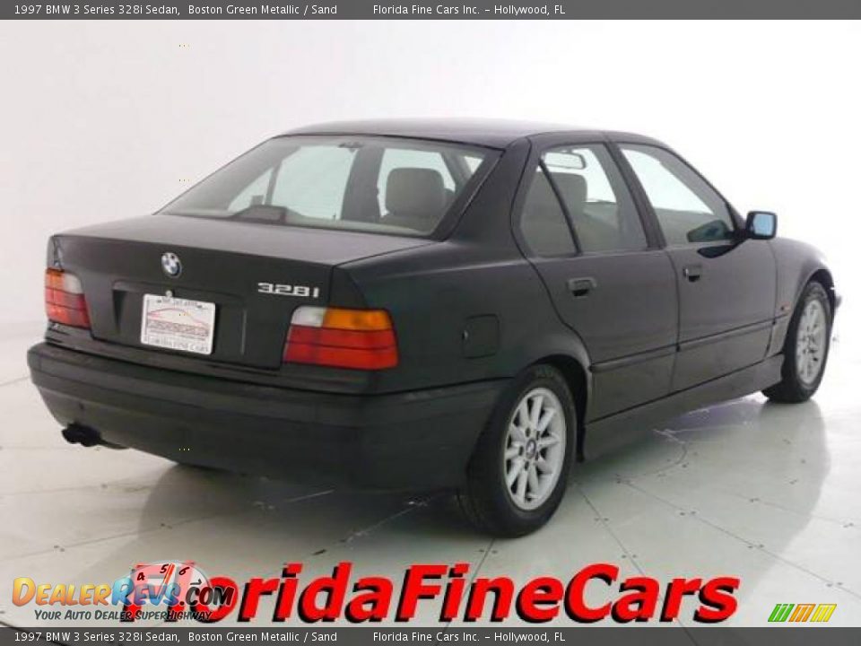 1997 BMW 3 Series 328i Sedan Boston Green Metallic / Sand Photo #2