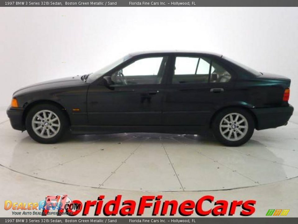1997 BMW 3 Series 328i Sedan Boston Green Metallic / Sand Photo #3