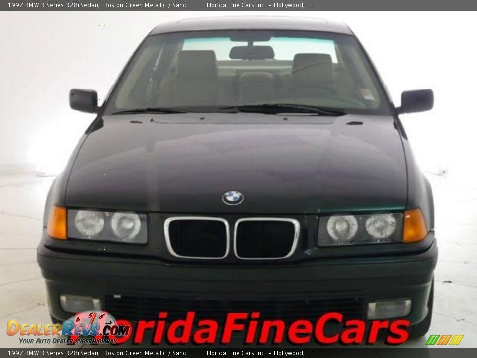 1997 BMW 3 Series 328i Sedan Boston Green Metallic / Sand Photo #5