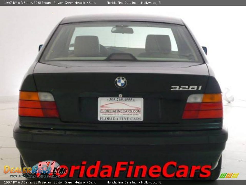 1997 BMW 3 Series 328i Sedan Boston Green Metallic / Sand Photo #6