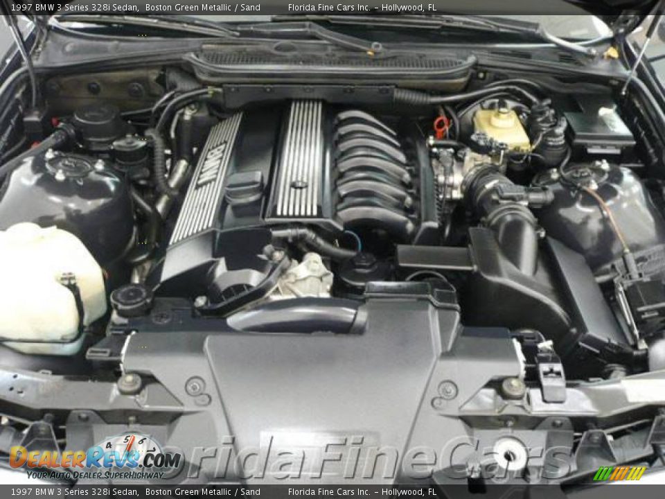 1997 BMW 3 Series 328i Sedan Boston Green Metallic / Sand Photo #9