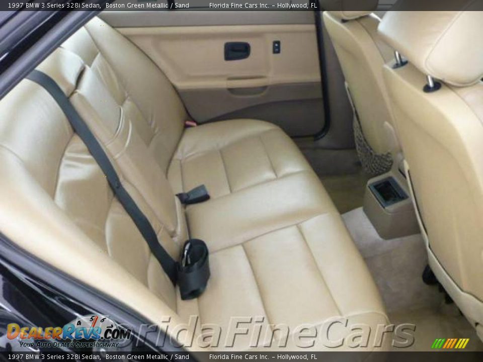 1997 BMW 3 Series 328i Sedan Boston Green Metallic / Sand Photo #14