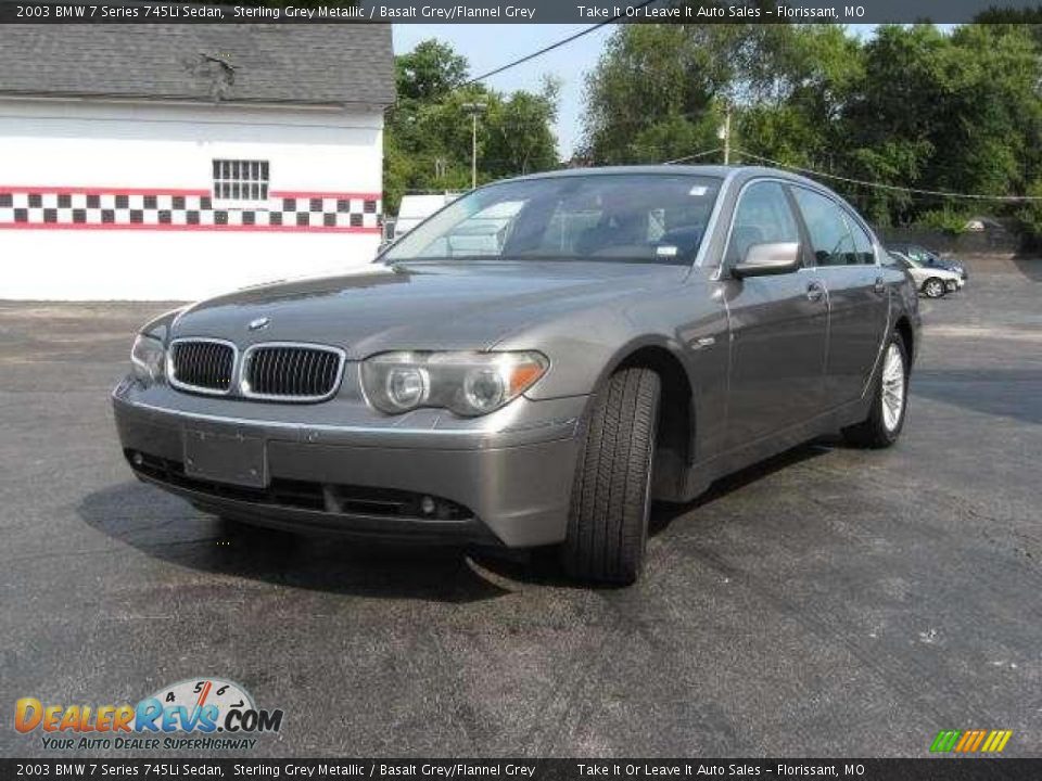 2003 BMW 7 Series 745Li Sedan Sterling Grey Metallic / Basalt Grey/Flannel Grey Photo #1