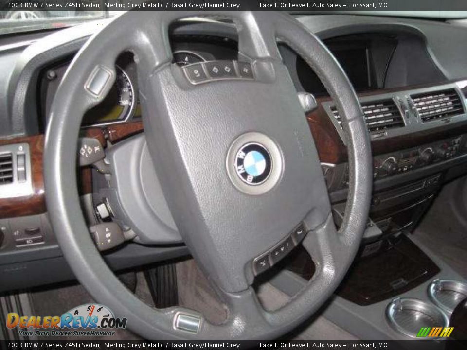 2003 BMW 7 Series 745Li Sedan Sterling Grey Metallic / Basalt Grey/Flannel Grey Photo #3