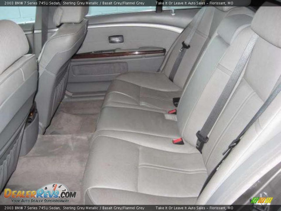 2003 BMW 7 Series 745Li Sedan Sterling Grey Metallic / Basalt Grey/Flannel Grey Photo #4