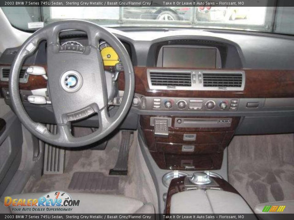 2003 BMW 7 Series 745Li Sedan Sterling Grey Metallic / Basalt Grey/Flannel Grey Photo #5