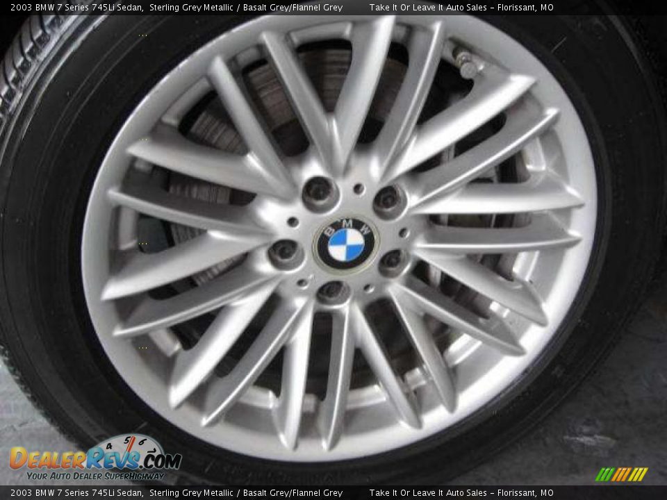 2003 BMW 7 Series 745Li Sedan Sterling Grey Metallic / Basalt Grey/Flannel Grey Photo #7