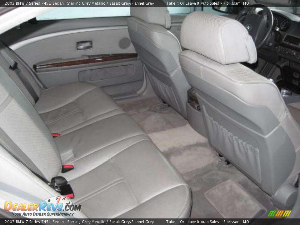 2003 BMW 7 Series 745Li Sedan Sterling Grey Metallic / Basalt Grey/Flannel Grey Photo #9