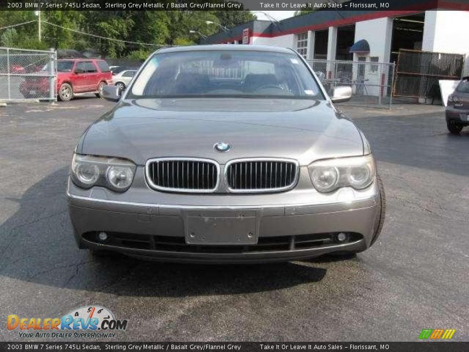 2003 BMW 7 Series 745Li Sedan Sterling Grey Metallic / Basalt Grey/Flannel Grey Photo #12