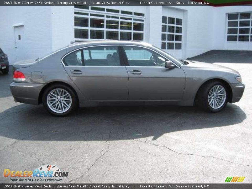 2003 BMW 7 Series 745Li Sedan Sterling Grey Metallic / Basalt Grey/Flannel Grey Photo #13