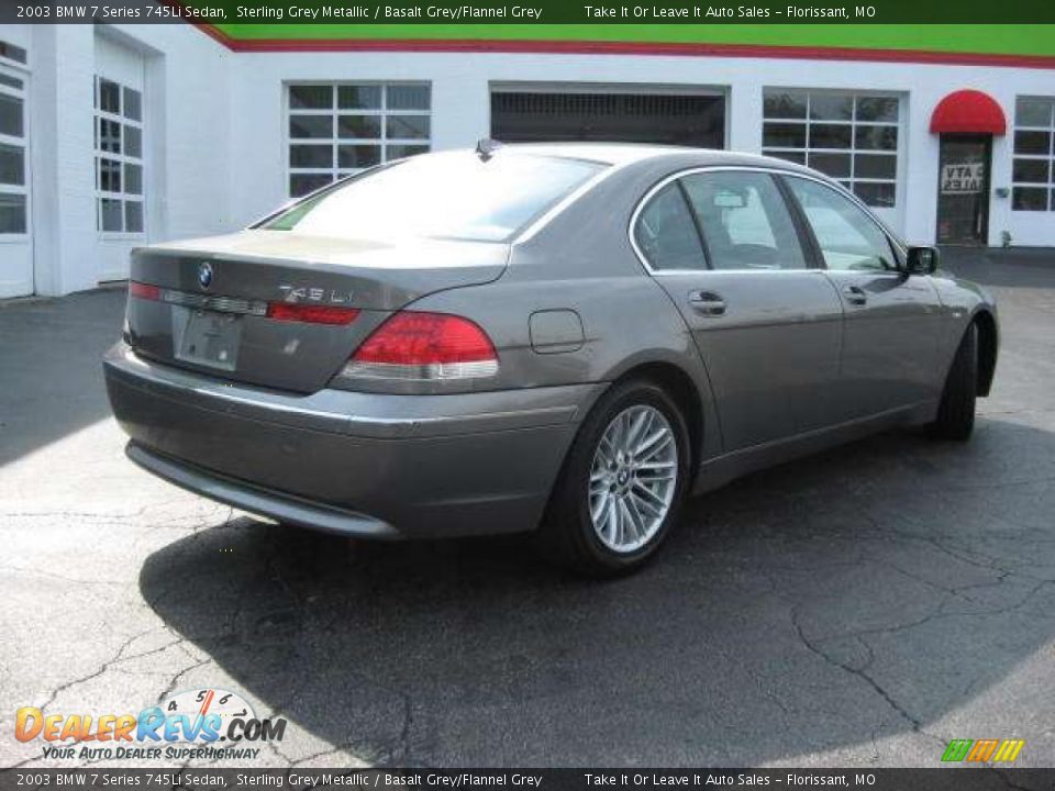 2003 BMW 7 Series 745Li Sedan Sterling Grey Metallic / Basalt Grey/Flannel Grey Photo #14