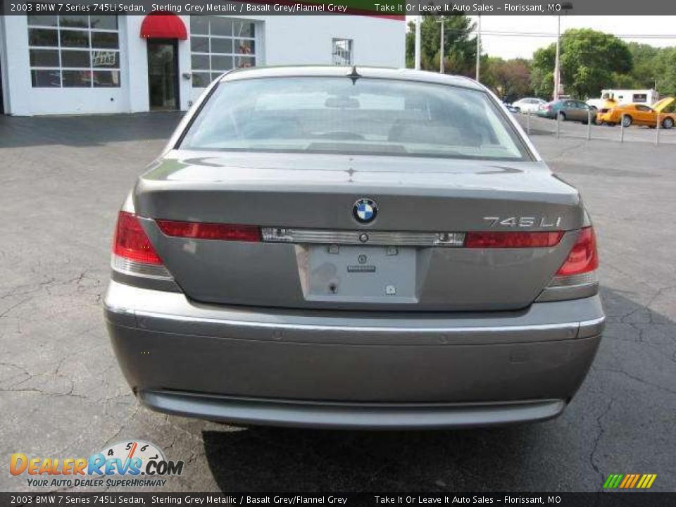 2003 BMW 7 Series 745Li Sedan Sterling Grey Metallic / Basalt Grey/Flannel Grey Photo #15