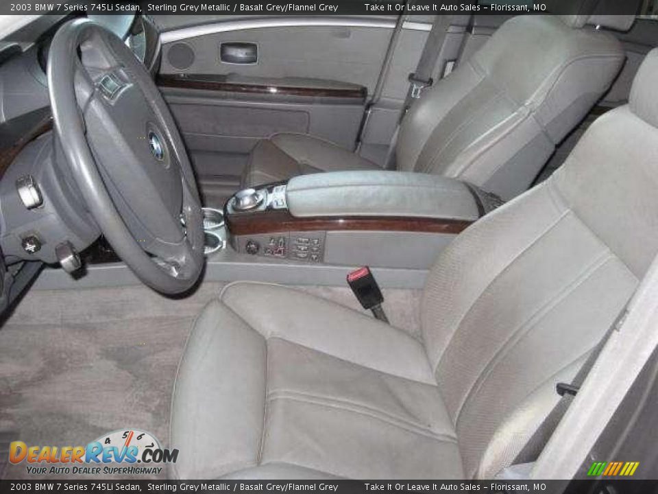 2003 BMW 7 Series 745Li Sedan Sterling Grey Metallic / Basalt Grey/Flannel Grey Photo #18