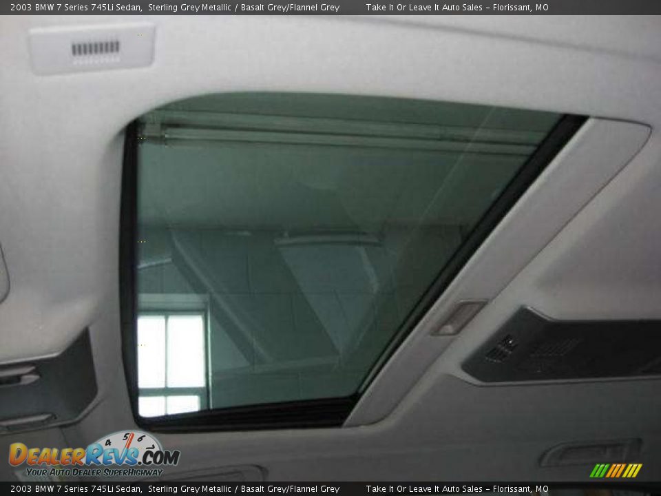 2003 BMW 7 Series 745Li Sedan Sterling Grey Metallic / Basalt Grey/Flannel Grey Photo #19