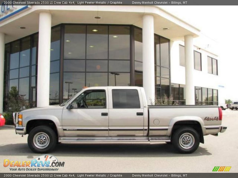 2000 Chevrolet Silverado 2500 LS Crew Cab 4x4 Light Pewter Metallic / Graphite Photo #1