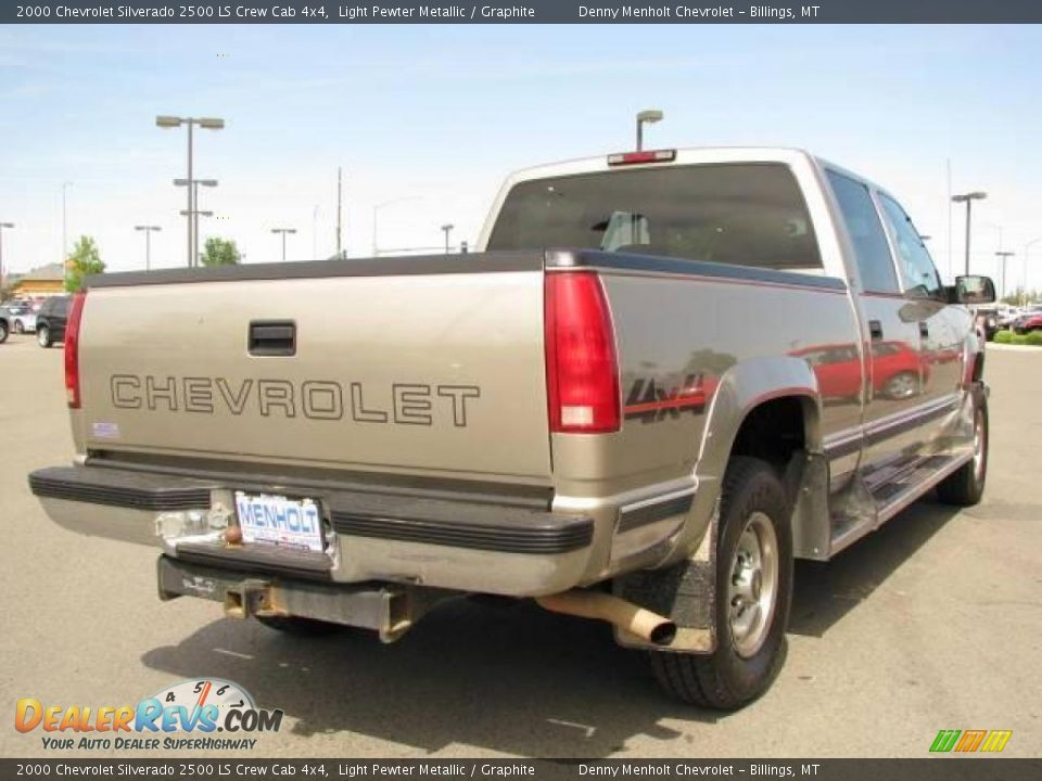 2000 Chevrolet Silverado 2500 LS Crew Cab 4x4 Light Pewter Metallic / Graphite Photo #6