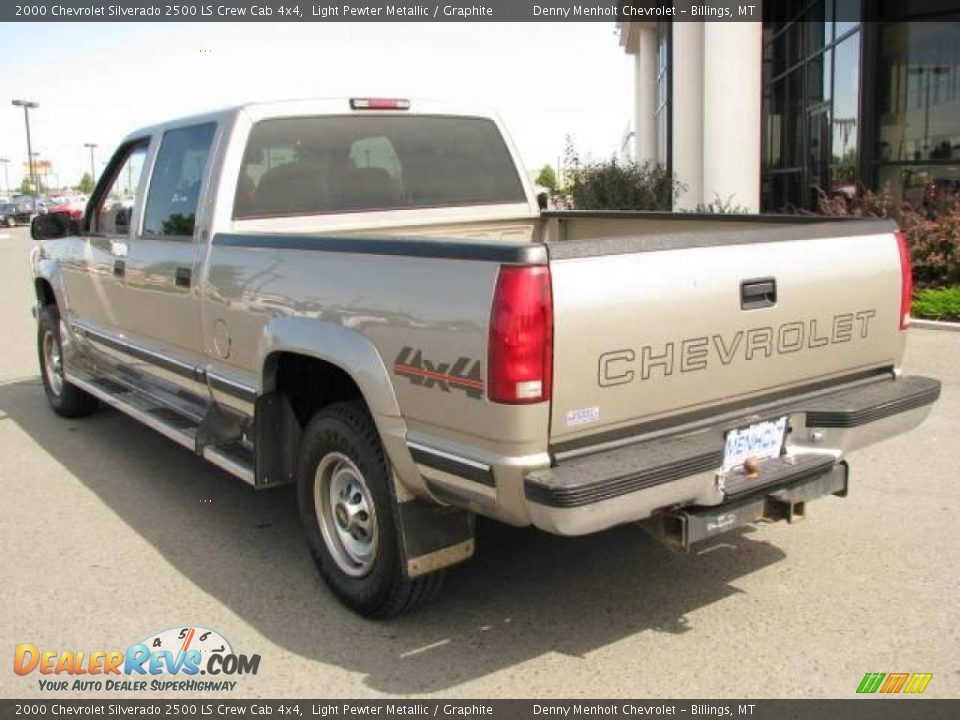 2000 Chevrolet Silverado 2500 LS Crew Cab 4x4 Light Pewter Metallic / Graphite Photo #7