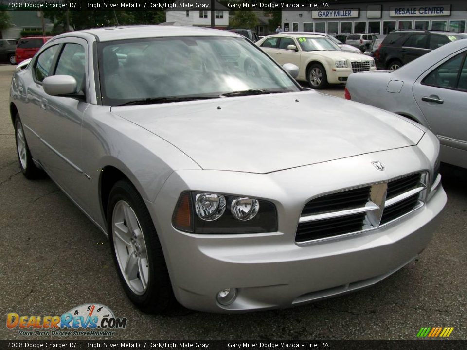 2008 Dodge Charger R/T Bright Silver Metallic / Dark/Light Slate Gray Photo #7