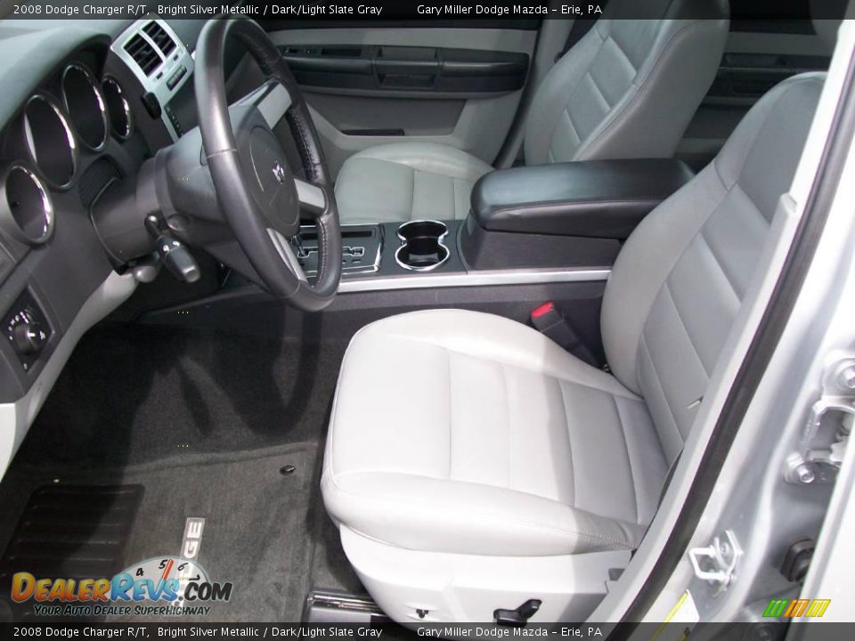 2008 Dodge Charger R/T Bright Silver Metallic / Dark/Light Slate Gray Photo #12
