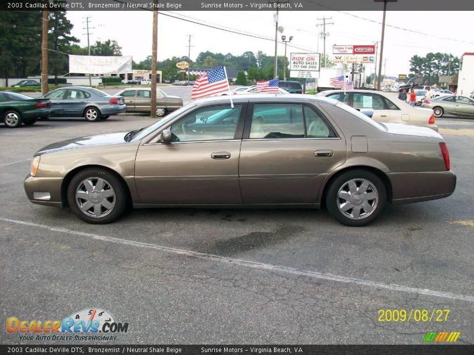 2003 Cadillac DeVille DTS Bronzemist / Neutral Shale Beige Photo #1