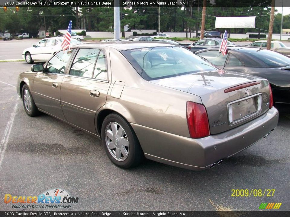 2003 Cadillac DeVille DTS Bronzemist / Neutral Shale Beige Photo #5