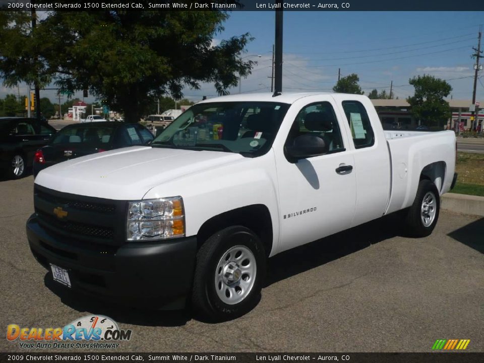 2009 Chevrolet Silverado 1500 Extended Cab Summit White / Dark Titanium Photo #3