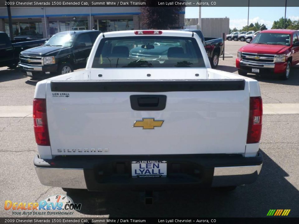 2009 Chevrolet Silverado 1500 Extended Cab Summit White / Dark Titanium Photo #5