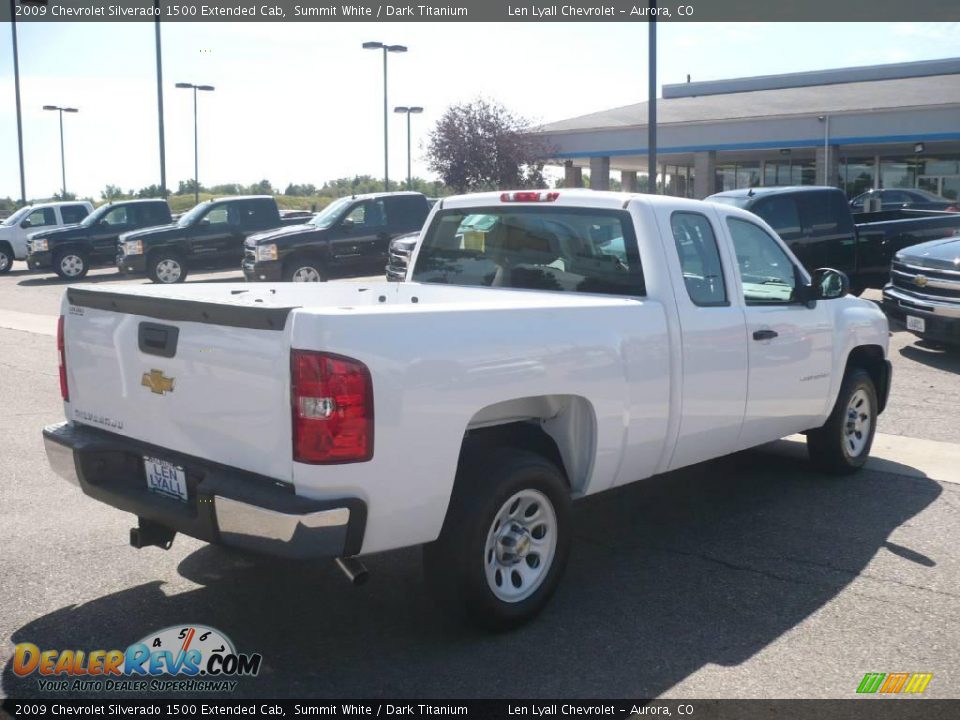 2009 Chevrolet Silverado 1500 Extended Cab Summit White / Dark Titanium Photo #6