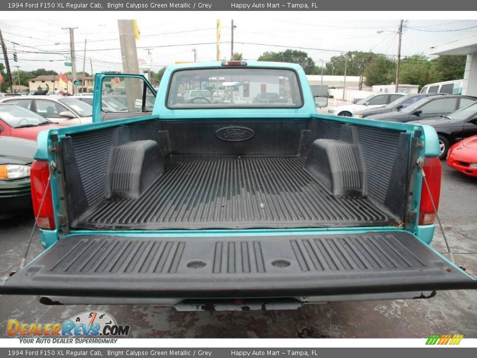 1994 Ford F150 XL Regular Cab Bright Calypso Green Metallic / Grey Photo #19