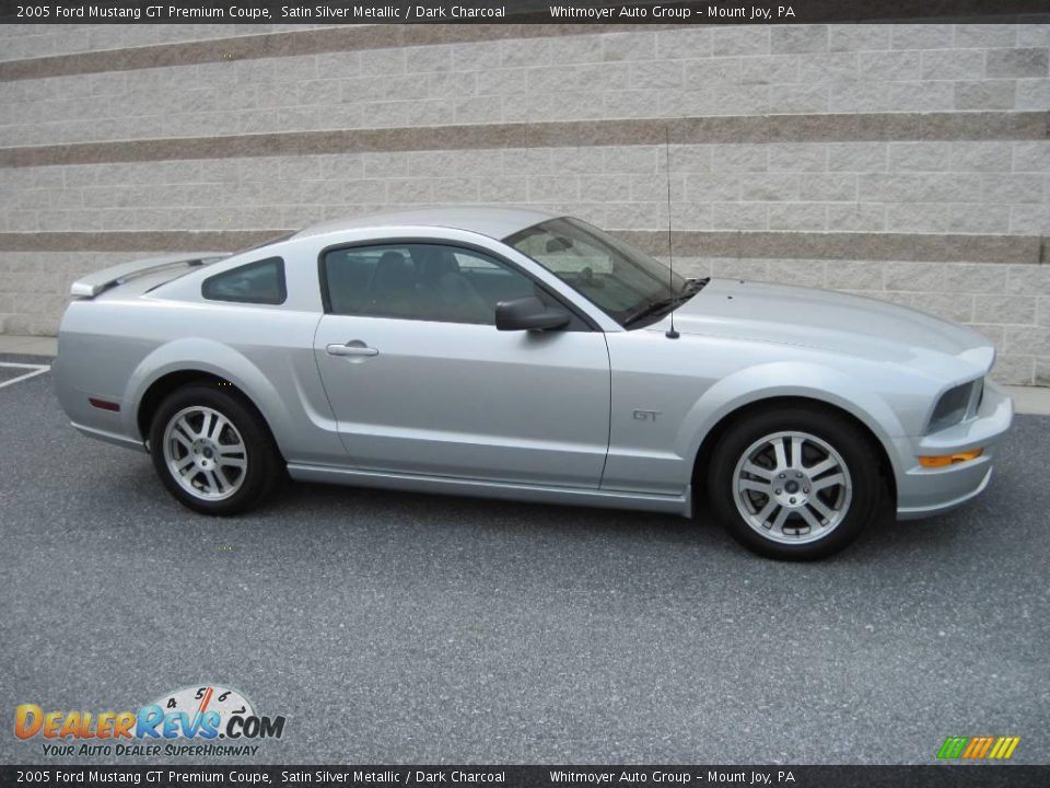 2005 Ford Mustang GT Premium Coupe Satin Silver Metallic / Dark Charcoal Photo #1