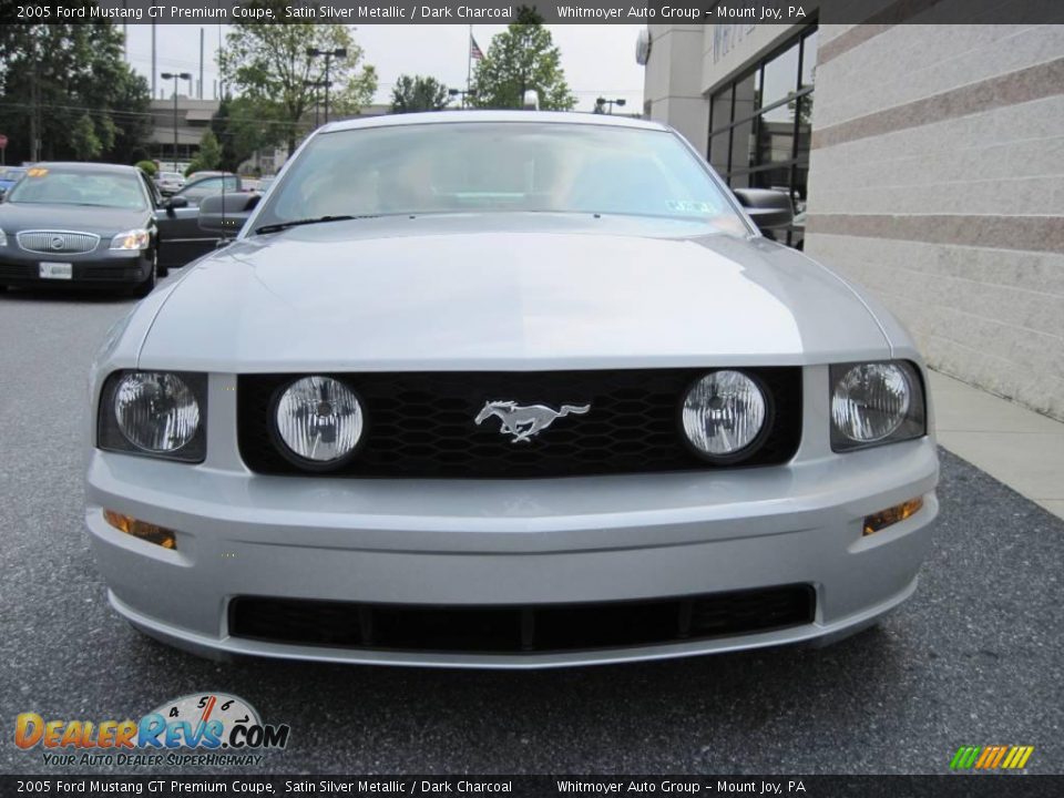 2005 Ford Mustang GT Premium Coupe Satin Silver Metallic / Dark Charcoal Photo #2