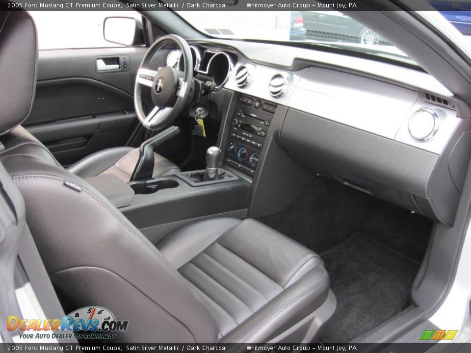 2005 Ford Mustang GT Premium Coupe Satin Silver Metallic / Dark Charcoal Photo #5