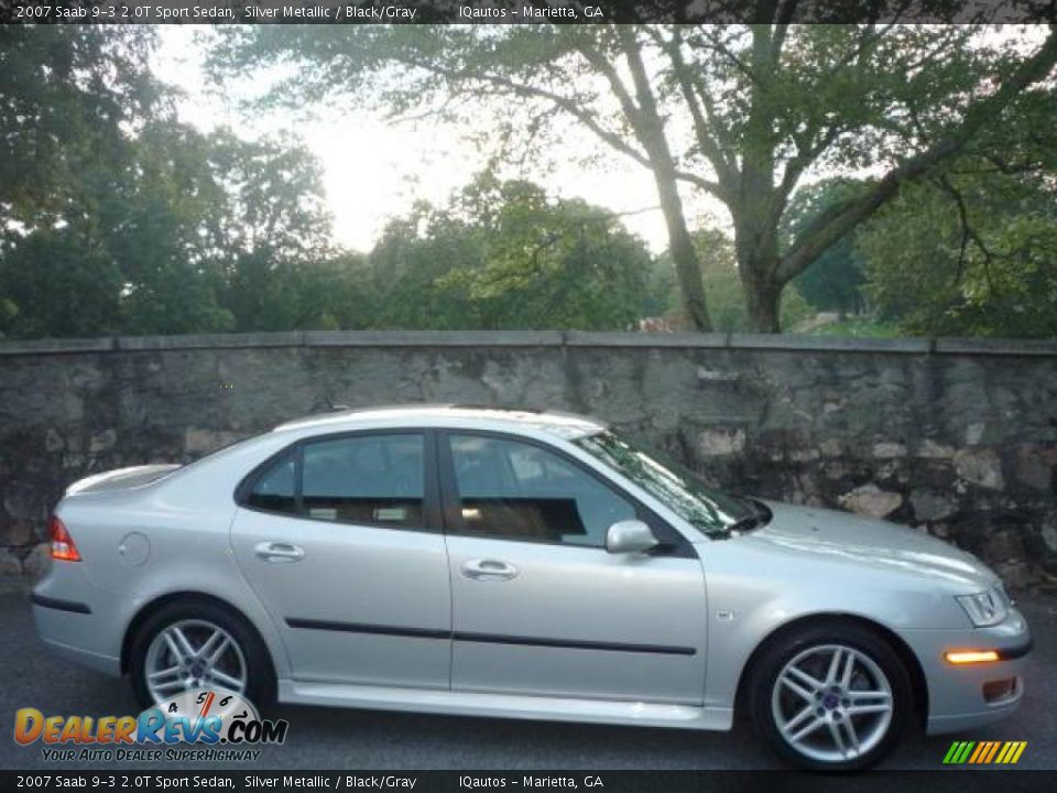 2007 Saab 9-3 2.0T Sport Sedan Silver Metallic / Black/Gray Photo #2