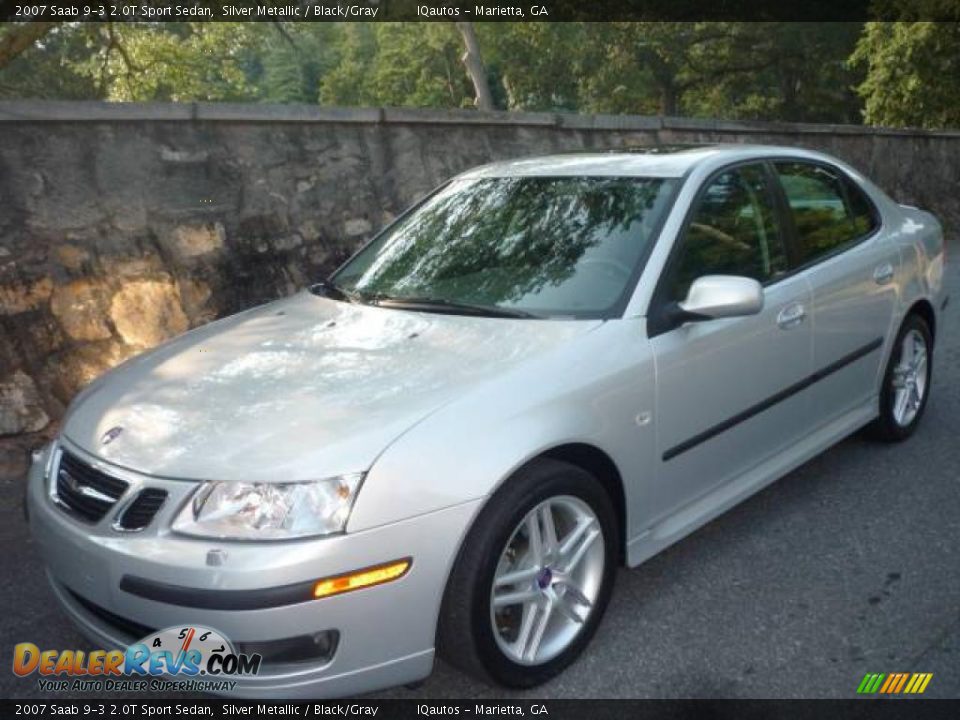 2007 Saab 9-3 2.0T Sport Sedan Silver Metallic / Black/Gray Photo #4