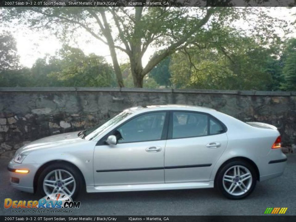 2007 Saab 9-3 2.0T Sport Sedan Silver Metallic / Black/Gray Photo #5