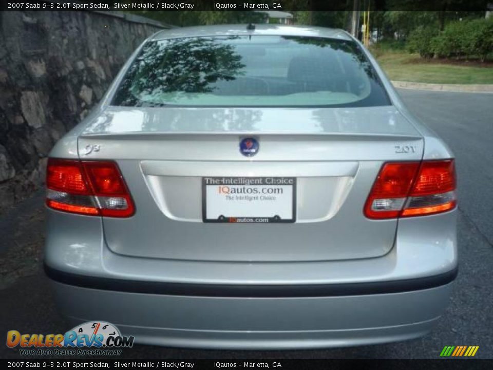 2007 Saab 9-3 2.0T Sport Sedan Silver Metallic / Black/Gray Photo #6