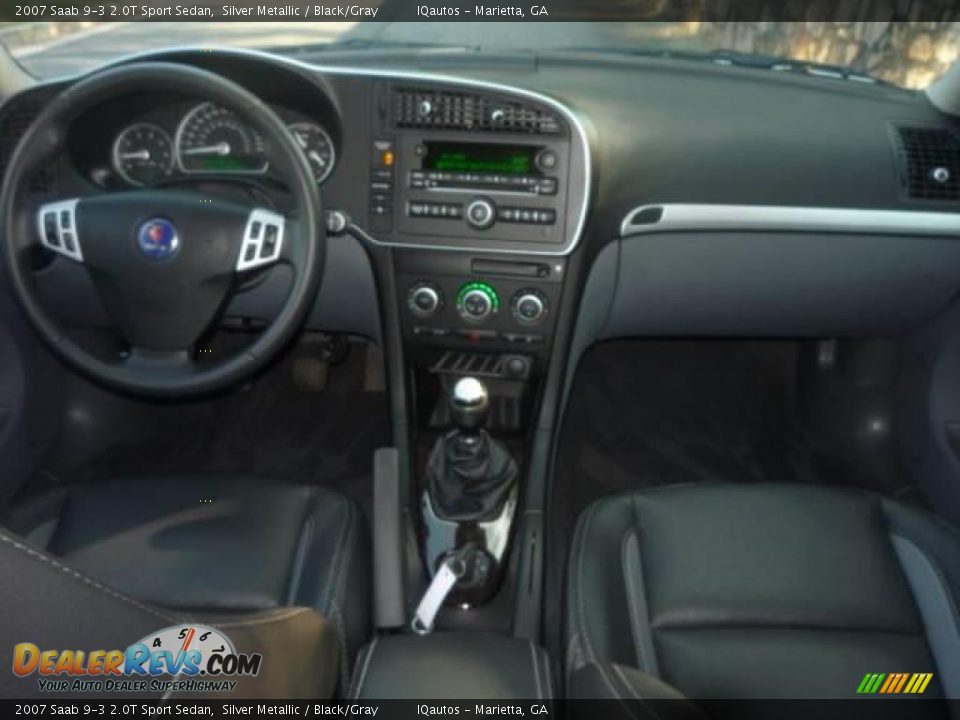 2007 Saab 9-3 2.0T Sport Sedan Silver Metallic / Black/Gray Photo #7