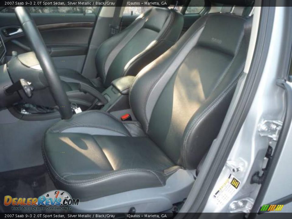 2007 Saab 9-3 2.0T Sport Sedan Silver Metallic / Black/Gray Photo #8